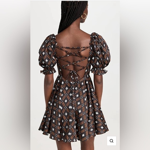 AUTUMN ADEIGBO CAMILLE DREESS PUFF SLEEVES SIZE 10 NEW - Picture 2 of 5